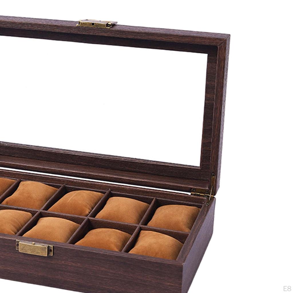 Box, Box, Glass Window Låsbar Pute Støvtett Display er, Travel Case Organizer Men