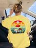 Mushroom Moon Witchy Prints TShirt Womens Summer ONeck T Shirts Comfortable Loose Short Sleeve Tops Casual Soft Woman Clothing