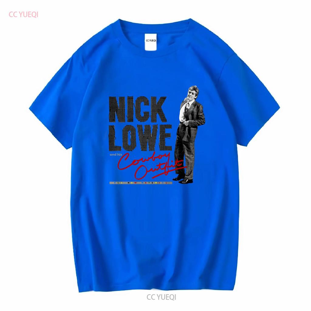Nick Lowe and His Cowboy Outfit Album T Shirt All Size S 2345XL long or short sleeves vintage Washed Unisex graphic streetwear
