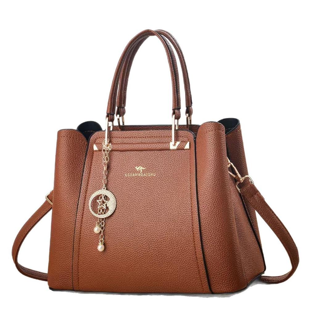 New Macaron Fashionable Handbag High-Precision Multi-Layer Large Capacity Shoulder Bag Light Luxury Tote Crossbody Bag