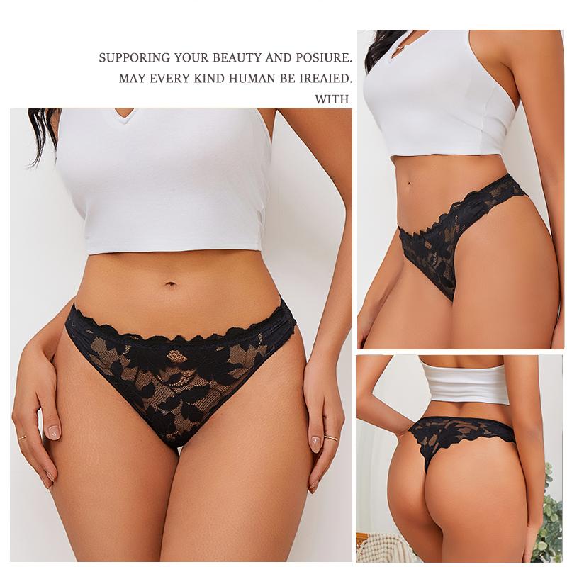 FINETOO 3Pcs/Set Women's Lace Briefs Women Seamless Panties Solid Color Breathable Underwear Female Low Waist Soft Lingerie S-XXL