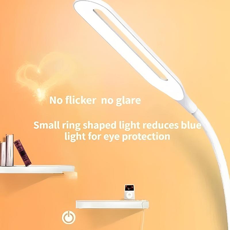 Desk Bedside Clip-on Desk Lamp Student Study Eye Protection Portable Bendable Reading USB Desk Lamp