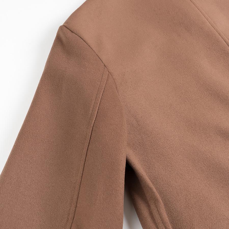 2024 Winter Women's European & American Style Cape Coat with Stand-up Collar