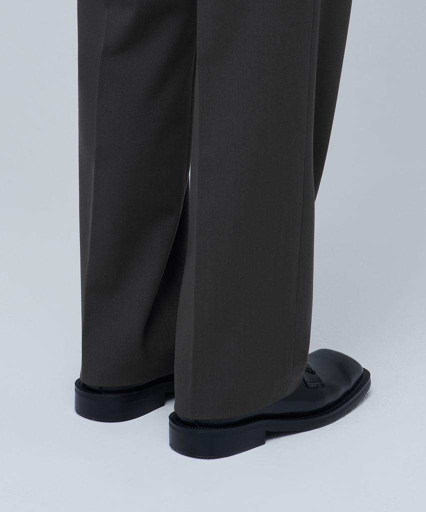 MUSINSA STANDARD Real Wide Belted Slacks [Gunmetal]