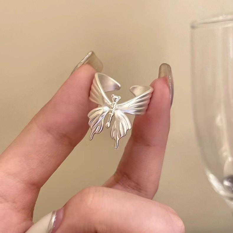2025 Luxury Blue Butterfly Open Ring: High-End Design for Women