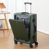TJ Harren Aluminum Frame Front-Opening Carry-On Suitcase