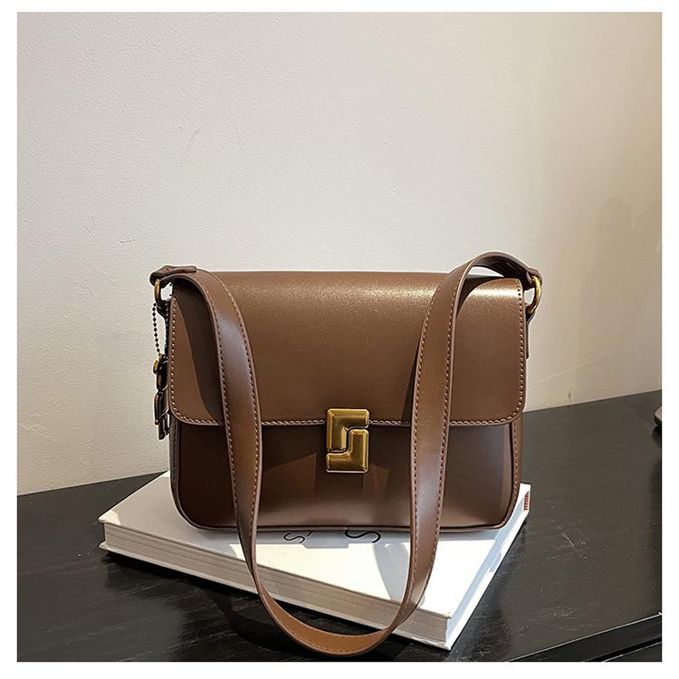 2025 Damen Retro Französische Schultertasche: Stilvolle, vielseitige kleine quadratische Umhängetasche