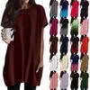 Regular Fit Women T Shirt Short Sleeves Round Neck Pocket Print Tops