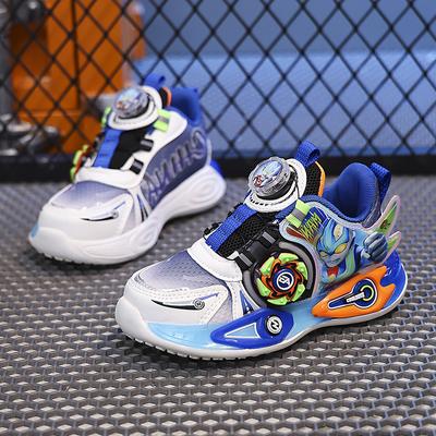 2025 Mode Ganzjahres Kinder Freizeitschuhe Heißer Verkauf Leichte Weiche Rückprallsohlen Schuhe Drehverschluss Abriebfeste Kinder Sneaker
