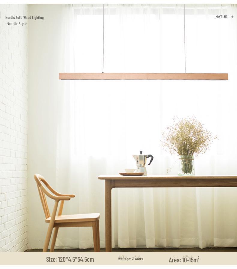 Solid Walnut Chandelier: Modern Chinese-Style Lamp for Living, Dining, or Tea Rooms