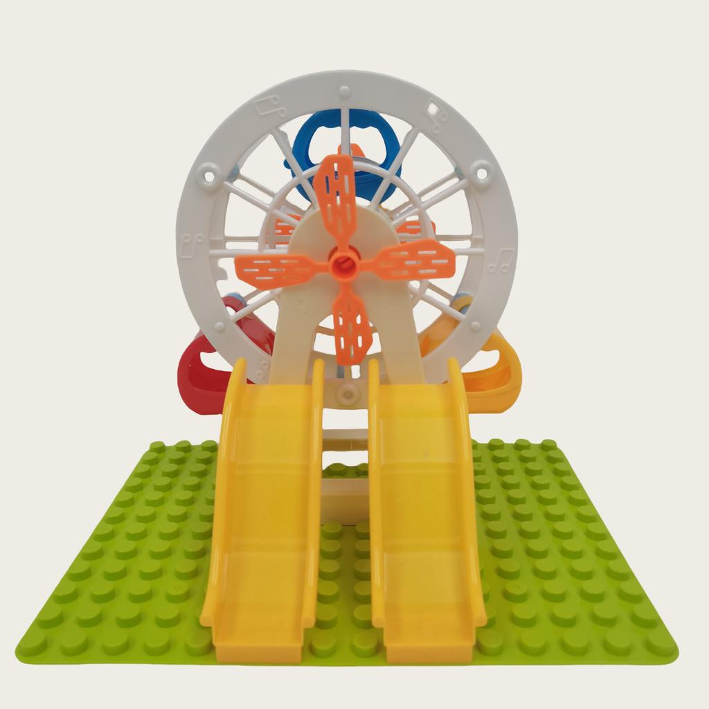 230pcs Building Blocks Creative Bricks Bulk Educational Kids Toys Construction Blocks Slide Ferris Wheel Model