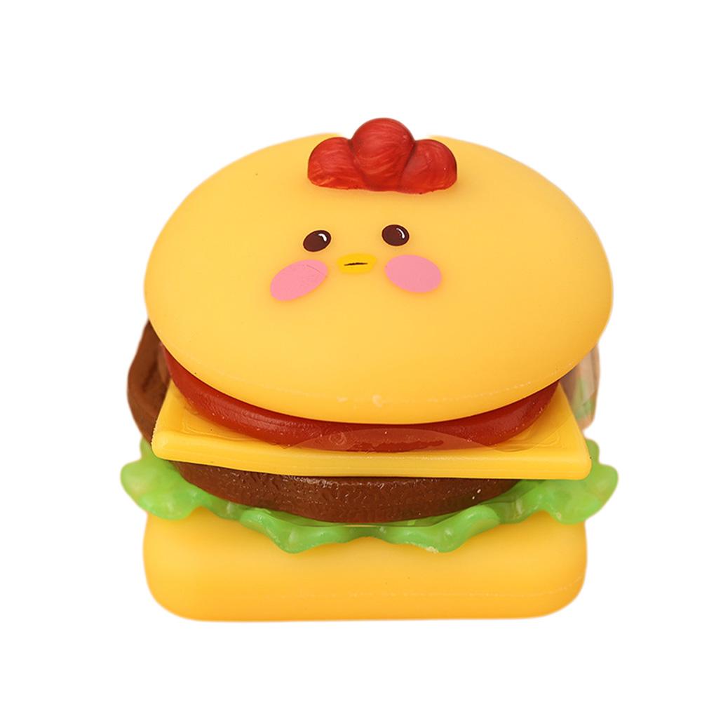 Cartoon Squeeze Toy Cute Animal Hamburger Stress Relief Toy DIY Stacking Food Squeeze Toy Gifts For Boys Girls