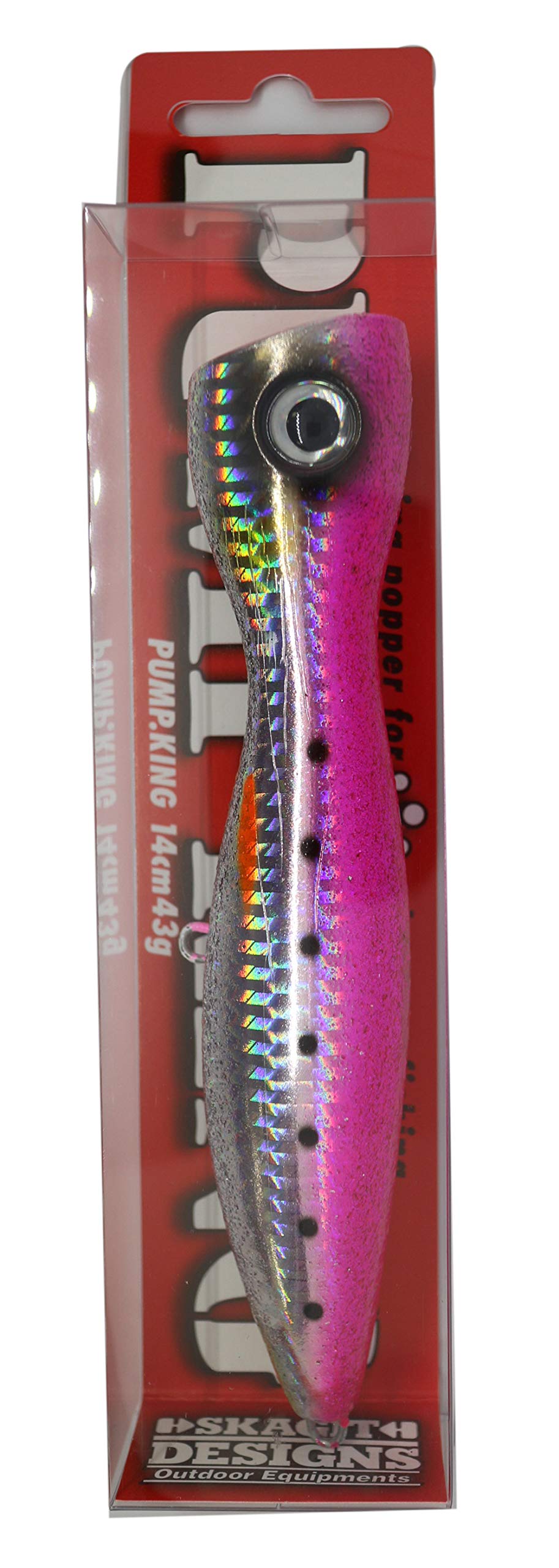 

Skagit Designs Lure Pumpkin 140mm Pink Sardine Vertical Holo_Dorsal-ventral glitter.