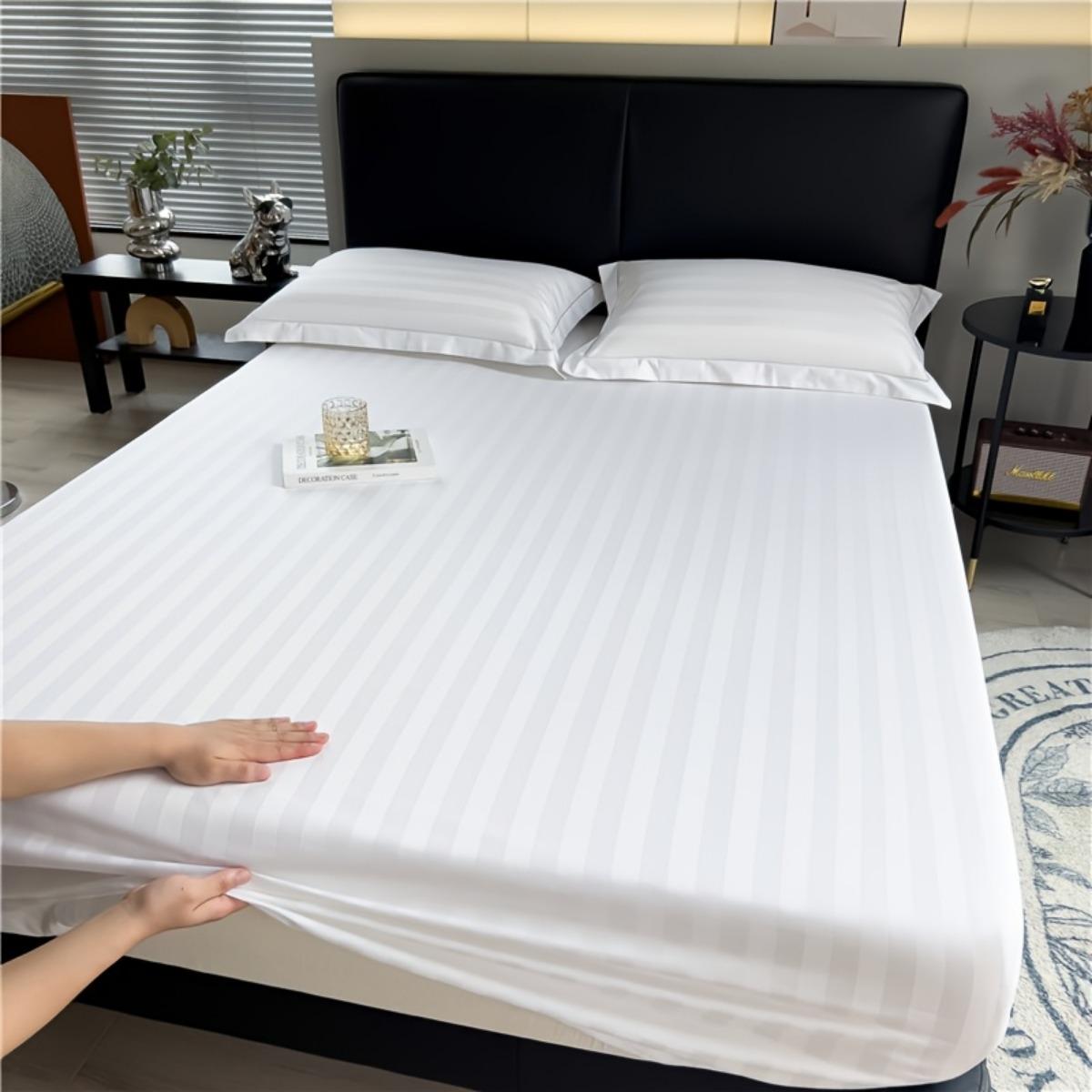 

Простыня на резинке из 100% хлопка, плотность 500 нитей, подходит для спален, отелей и гостевых комнат 180*200cm белый