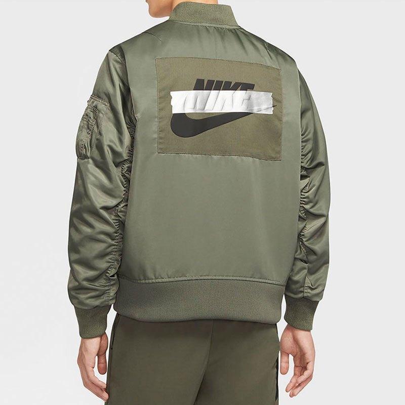 Nike Windproof Baseball Jacket Men Outerwear Green DJ4144-380