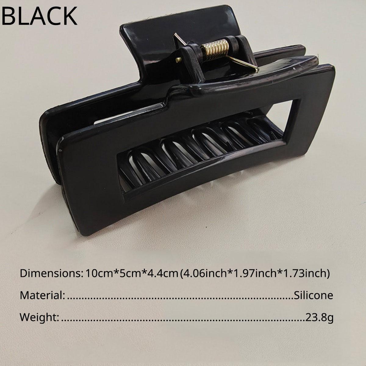 

1 Pc Soft Silicone Shark Clip for Women Safe Non-Painful High-End Hair Accessory чёрный