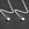 Men's Hip Hop Geometric Square Stainless Steel Necklace - Trendy, Simple, Versatile Clavicle Chain Niche Design