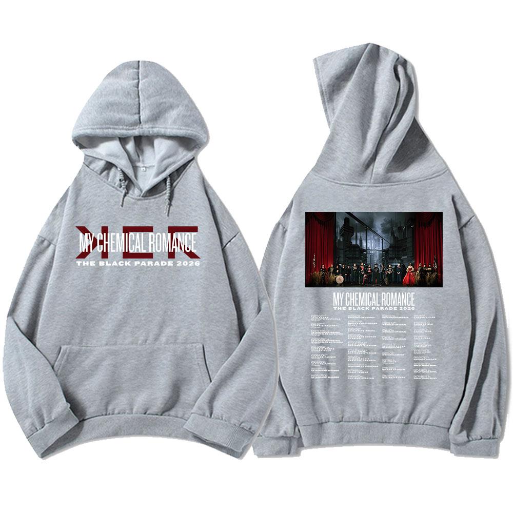 THE BLACK PARADE 2026 Tour Hoodies Rock Band My Chemical Romance Sweatshirts Winter Long Sleeve Fleece Print Hoody
