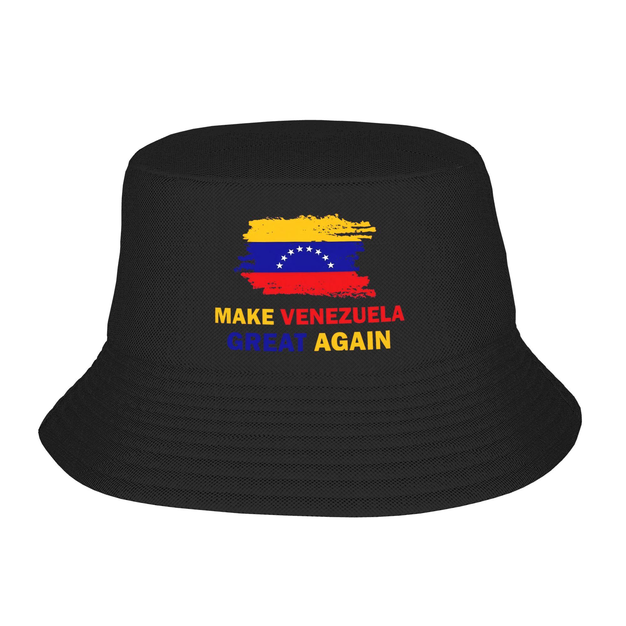 Unisex Bucket Hat Make Venezuela Great Again Summer Beach Headwear Packable Outdoor Sports Fishing FisherUnisex Cap Bob Hat Birthday One Size