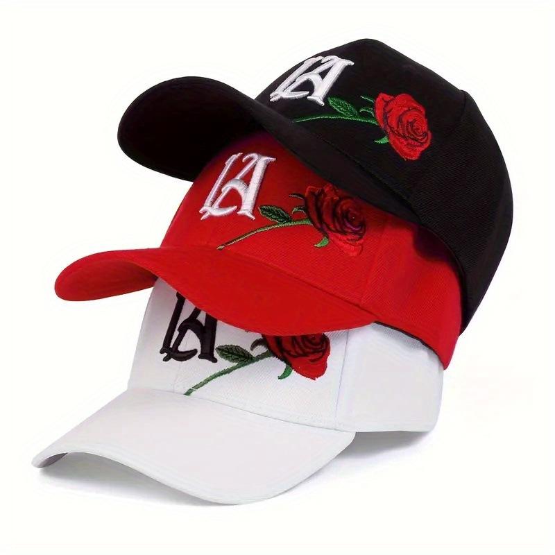 Fashion Cotton LA Leter Embroidery Baseball Caps Spring and Autumn Outdoor Adjustable Men Women Casual Snapback Sunscreen Hats