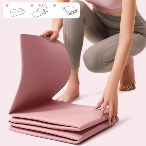 Tappetino Yoga Pieghevole Extra Portatile da Viaggio Spesso in TPE Tappetino da Letto Antiscivolo Uomini Donne Palestra di Casa Allenamento Pilates Esercizio Tappetino per Pavimento