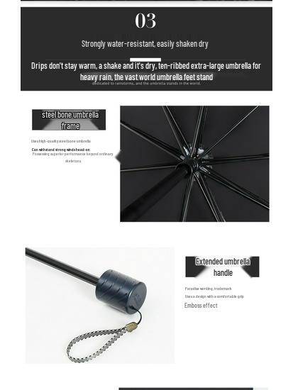 Large Folding Umbrella for Two or Three People with Sun Protection and Anti-UV Features