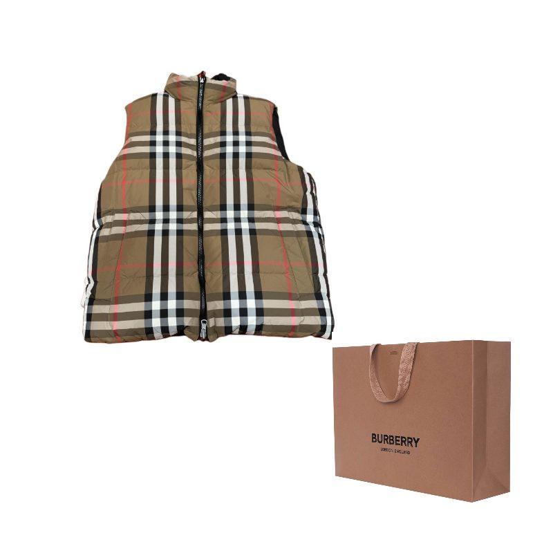 Burberry Lowick divpusējs pledains dūnu veste