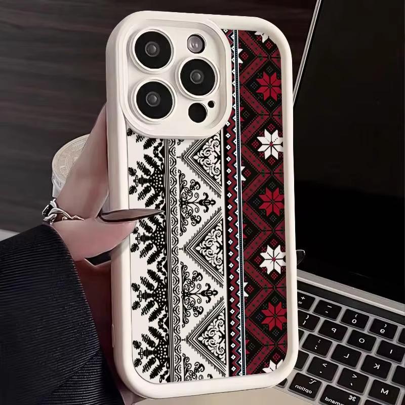 Vintage Totem Patterned Phone Case For iPhone 17 Air 16 E 15 14 13 12 11 Pro Max Plus Mini SE 2020 2022 Soft TPU Phone Cover