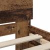 LED Bed Frame with Headboard Reclaimed Wood Look 90 x 200 cm Wood Based Material