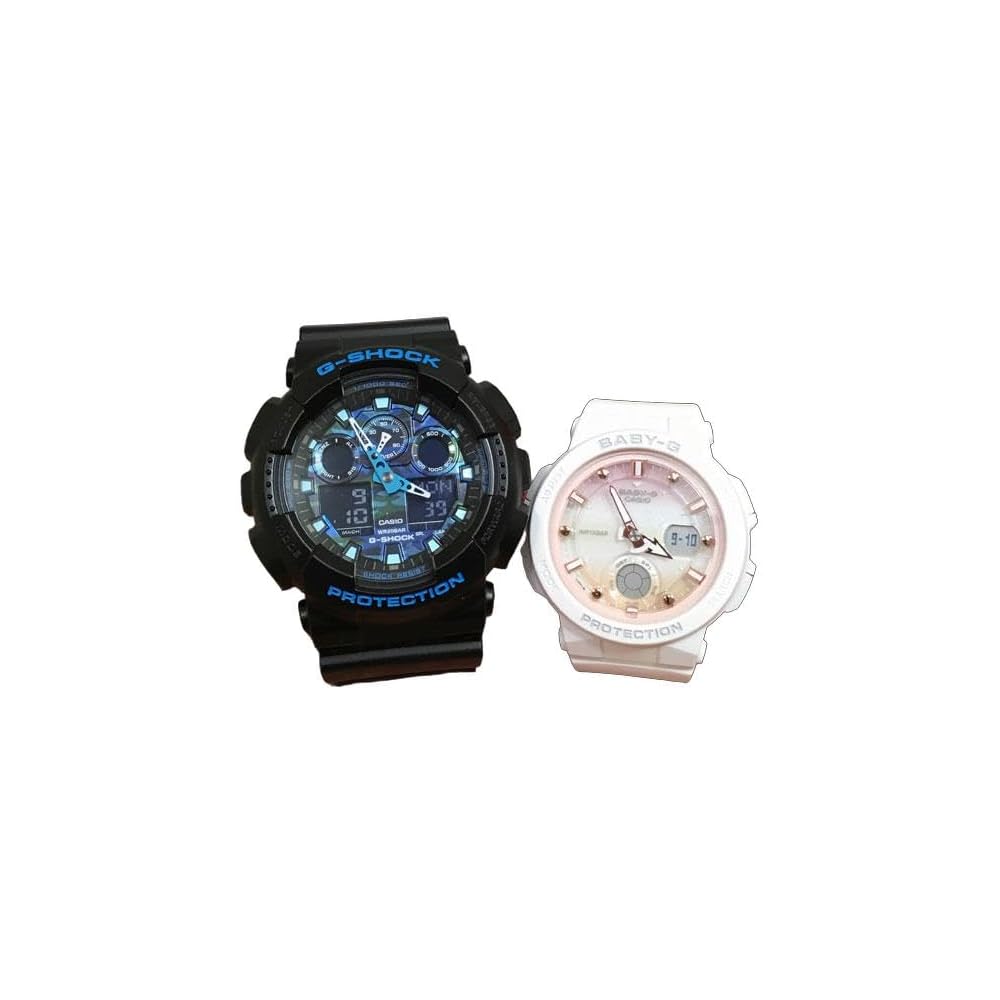 Casio G-Shock Baby-G Quartz Analog-Digital Watch Set with Pair Case GA-100CB-1AJF BGA-250-7A2JF
