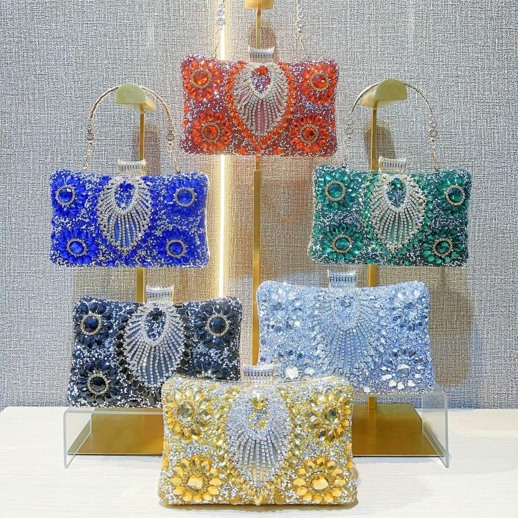 Socialite Schwerindustrie Tasche Diamantenbesetzte Handtasche Handtasche, Cheongsam Umhängetasche für Damen