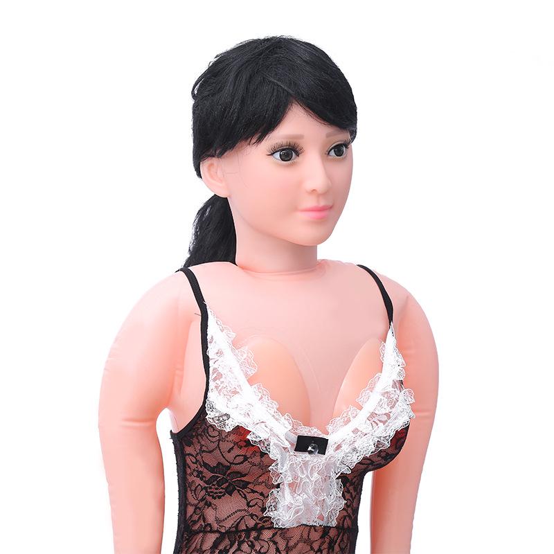 Realistic Long-Haired Inflatable Male Masturbator Doll with Hands and Feet