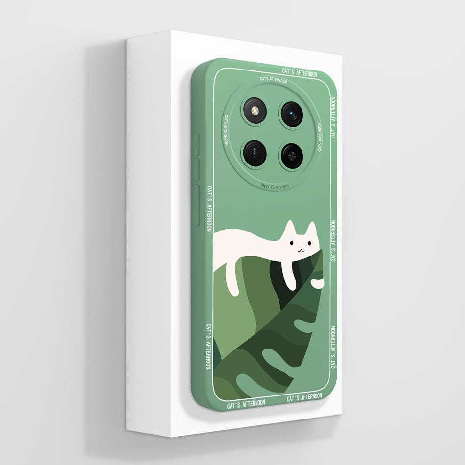 For Honor Magic 7 Lite Case Cute Panda Soft Liquid Silicone Funda High Quality Back Cover For Magic7 Lite Phone Protector Gift