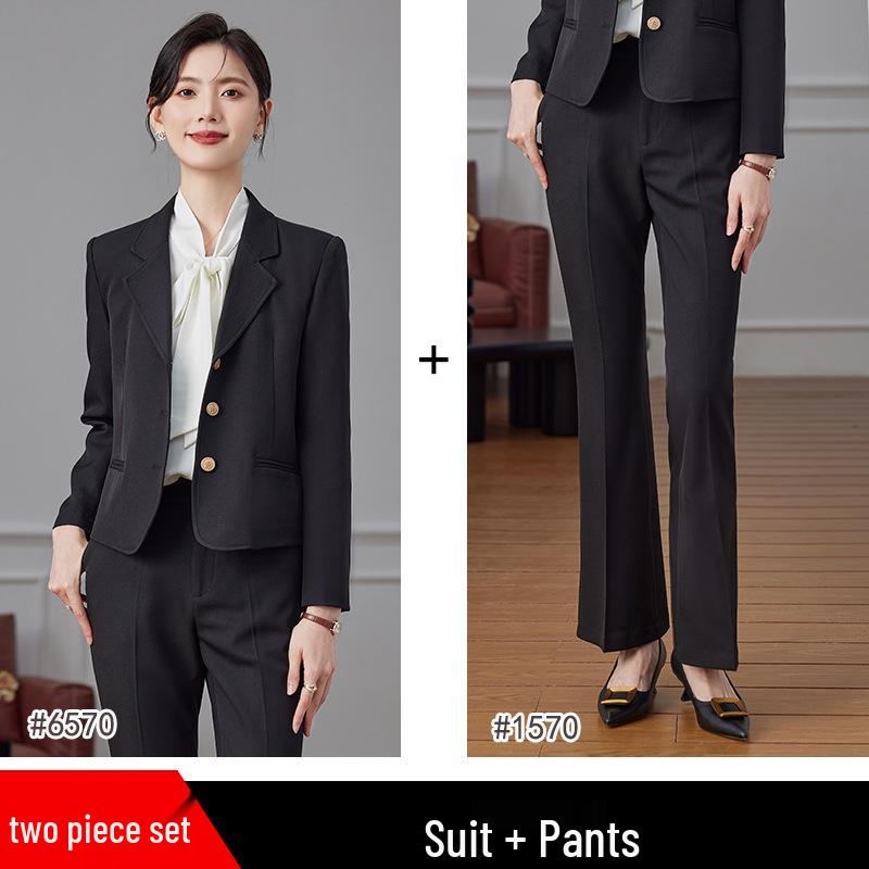 Women's Autumn 2024 Professional Suit Set – Short Blazer Jacket for Formal Work