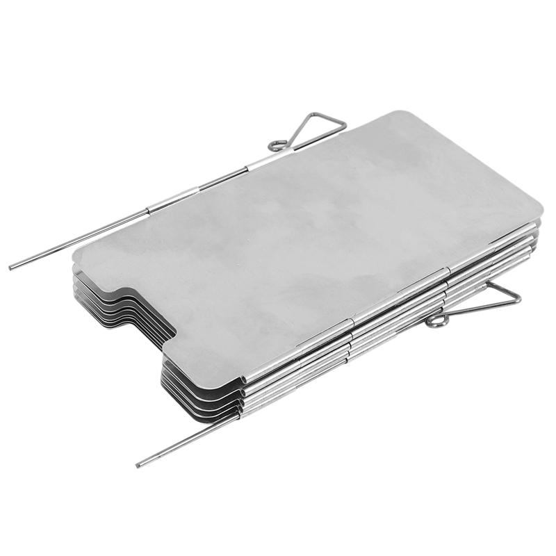 A03F-6X 9 Plates Foldable Outdoor Camping Cooking Cooker Gas Stove Wind Shield Screens Windshield