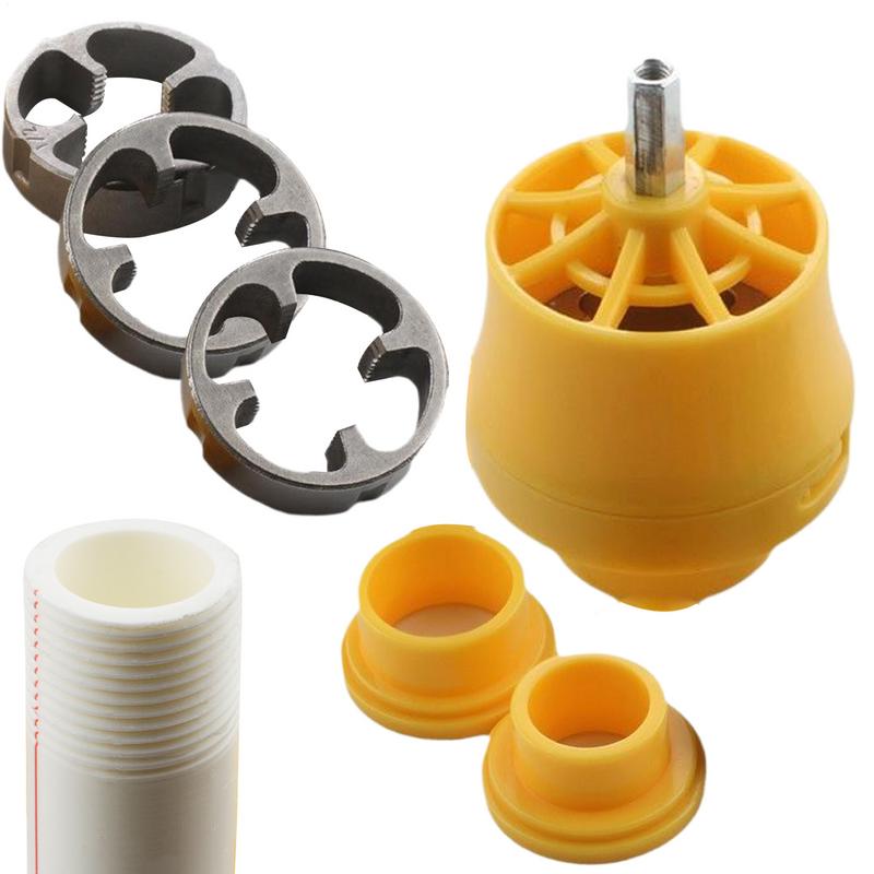 PVC thread making tool 6Pcs/set pipe circular mold kit with 3 molds electric drill water pipe cutter pipe threading tool