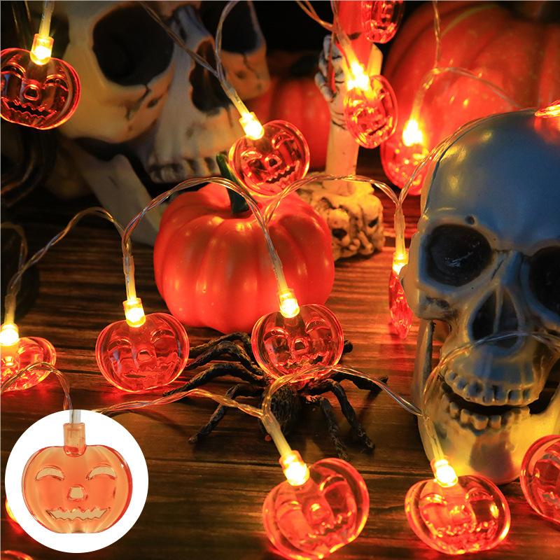 LED Crystal Pumpkin String Lights for Halloween Spooky Atmosphere Decoration Lamp  Indoor/Outdoor 1.5m10LED Home Decor Lights