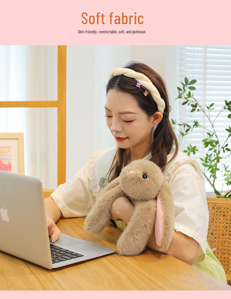 Fluffy Genuine AnTu Gongzai Little Rabbit Plush Toy Cushion