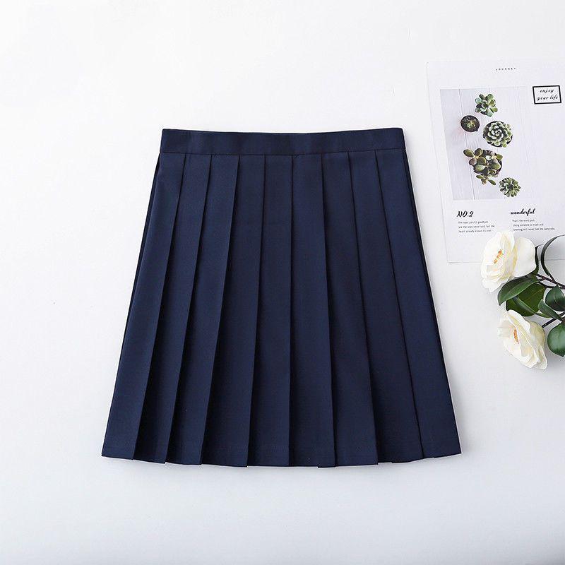 

Authentic Japanese Sailor Suit: White Two-Line JK Uniform with Black Mini Skirt