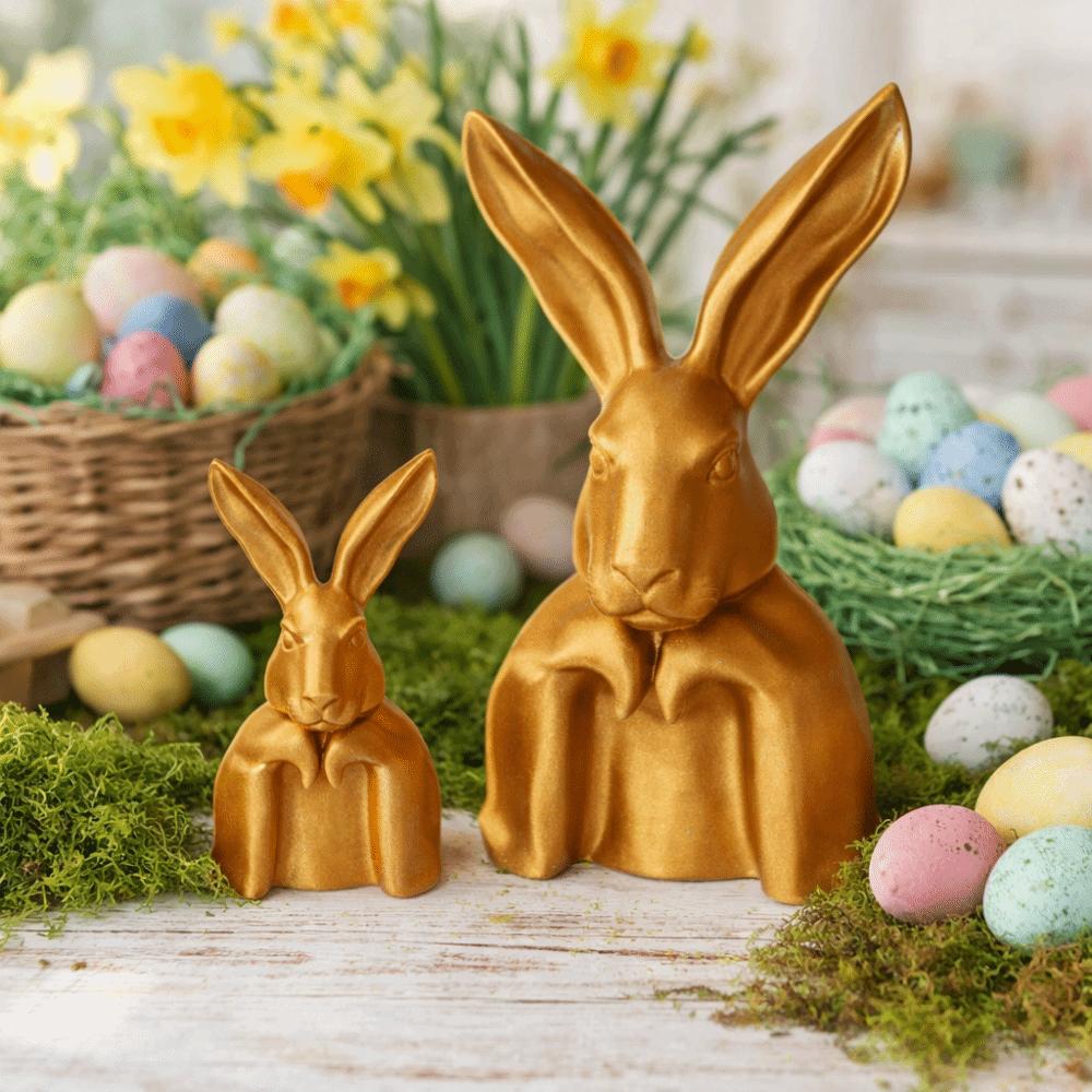 3D Printed Rabbit Figurine Modern Minimalist Easter Rabbit Bust Easter Decorations Home Decor