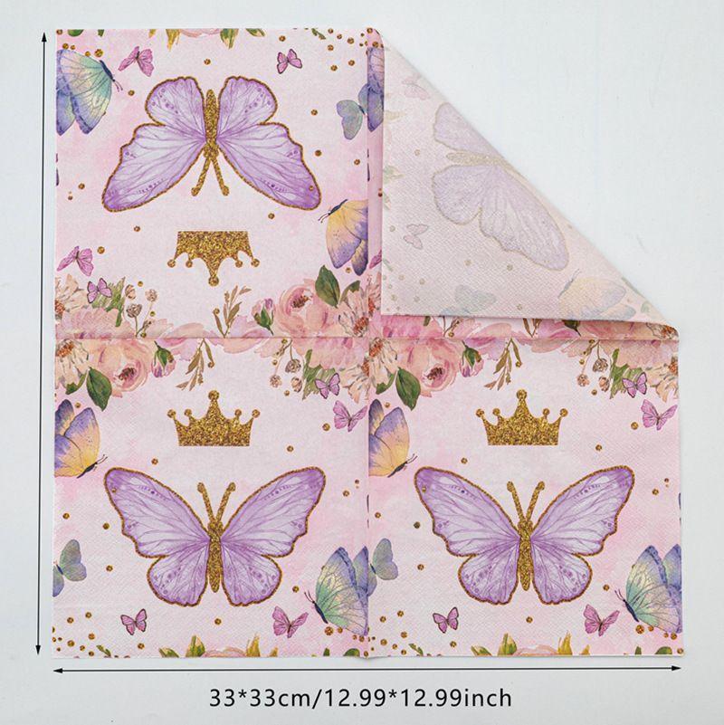 20pcs/pac Floral Printed Paper Napkins for Wedding Colorful Facial Tissues for Party Table Setting Disposable Dinner Napkins