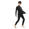 Kids' Double-Sided Fleece Warm Set: High Collar, Cold Protection, Autumn Top & Bottom, Medium/Large Sizes