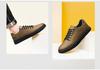 Men's Retro Lace-up Cowhide Sneakers - Trendy Casual Spring Loafers