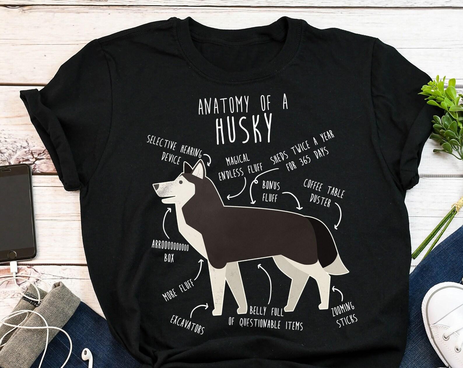 Black and White Husky Shirt,  , Pet Dog Lover Gift, Cute Siberian Husky T-shirt, Funny Husky Lover Tshirt, Furry Fandom, Mom, Dad 100