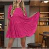 Women's New Fashion Round Neck Loose Waist Short Sleeve Short Dresses Sequin Dresses