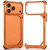 Oatsbasf 9 VormMetaal Slanke Telefoonhoes voor iPhone 17 Pro Max Telefoonhoes Blote Telefoon Gevoel Shell voor iPone 17 Pro Frameloze Bumper