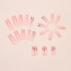 24pcs Long Ballerina Fake Nails Carved Flower Nail Tips Fashion Press On Nails  Women Girls