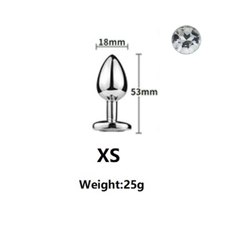 Super Mini malý střední velký set stahovací kroužek Křišťálové kovové anální korálky anální kolík Šperky bondage lock párová herní vložka