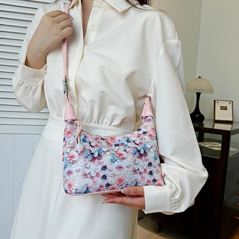 Genți de mână pentru femei, la modă nouă, de lux, de mare capacitate, genți de umăr, moale, casual, cu imprimeu retro, genți la subrat pentru doamne