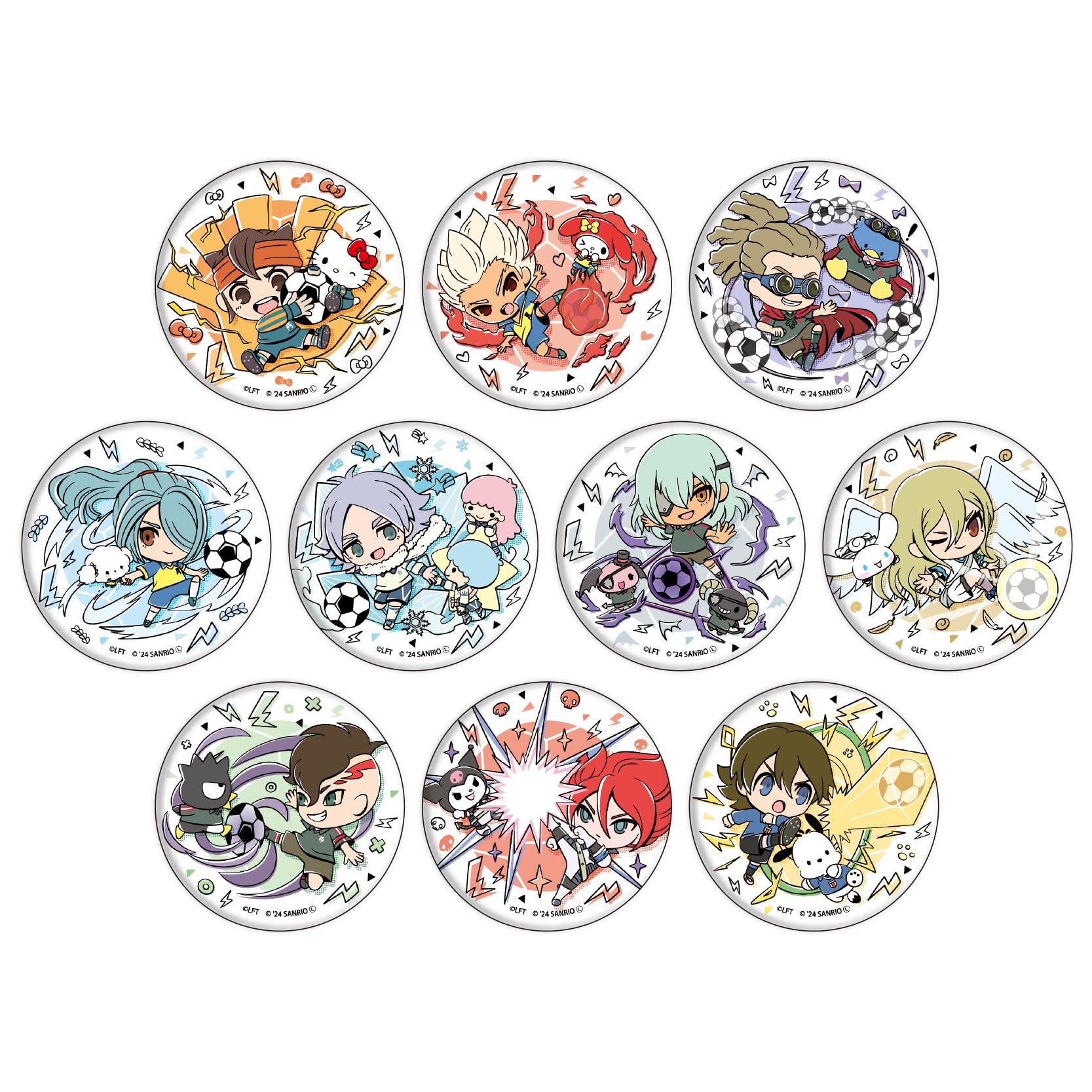 

Inazuma Eleven x Sanrio Characters 03 [Мини-иллюстрация персонажа] Значок может быть 10 штук в коробке